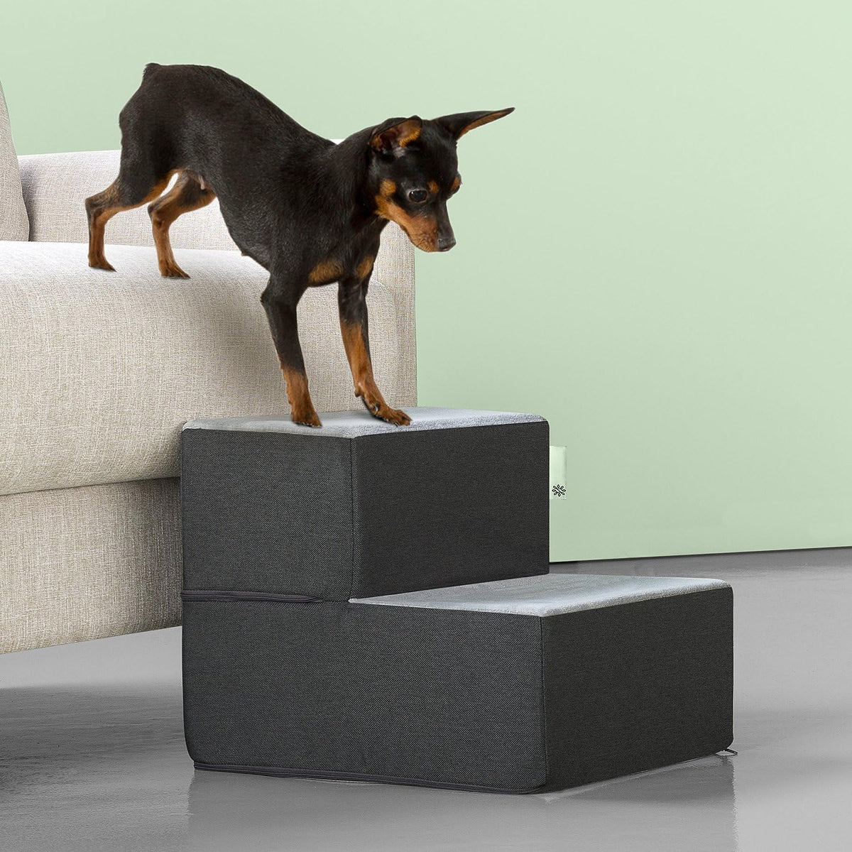 Easy Pet Stairs, Pet Ramp, Pet Ladder, X-Small, Grey