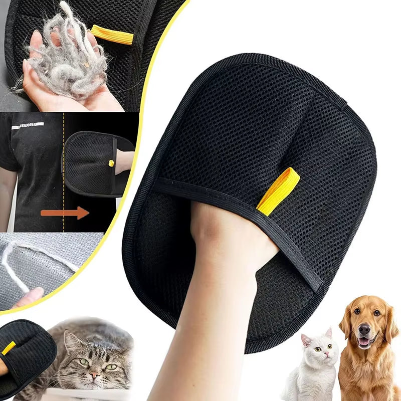 Pet Hair Removal Tools Reusable Gloves, Pet Double-Sided Beauty Gloves, Carpet Removal Pet Fur Hair Pet Supplies